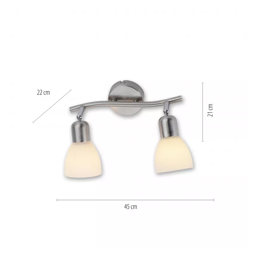 JUST LIGHT. 11952-55 - Spot KARO 2xE14/40W/230V chrome mat