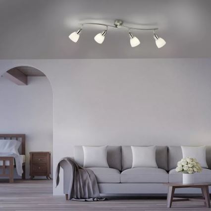 JUST LIGHT. 11954-55 - Spot KARO 4xE14/40W/230V chrome mat