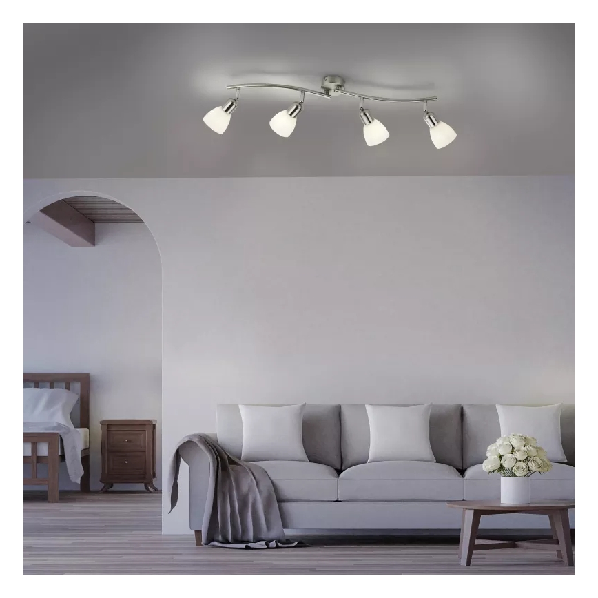 JUST LIGHT. 11954-55 - Spot KARO 4xE14/40W/230V chrome mat