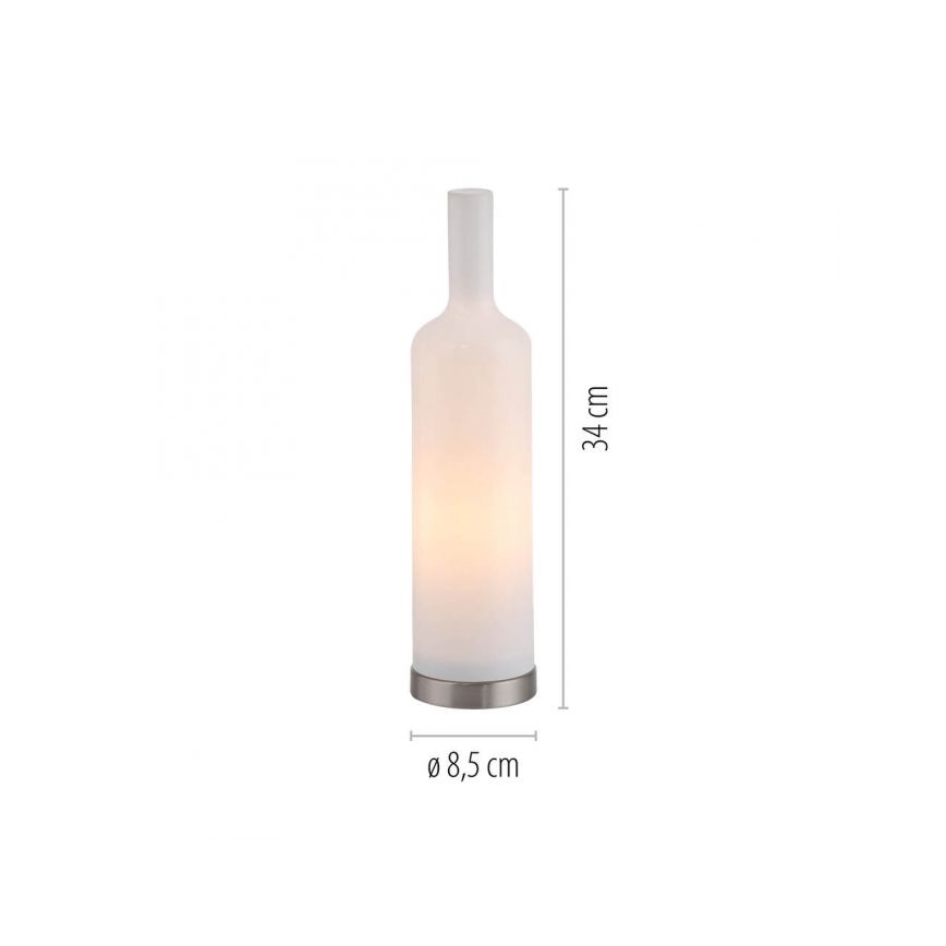 JUST LIGHT. 14006-16 - Lampe de table BOTTLE 1xE14/25W/230V blanche