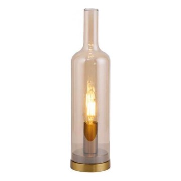 JUST LIGHT. 14006-27 - Lampe de table BOTTLE 1xE14/25W/230V beige/fumé