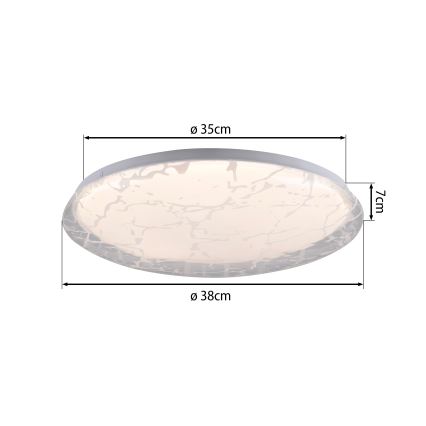 JUST LIGHT. 14008-16 - Plafonnier LED dimmable ART PLAFO LED/20W/230V 2700-6500K Ø 38 cm blanc + télécommande