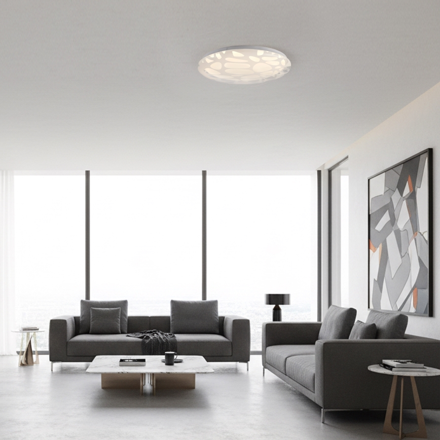 JUST LIGHT. 14009-16 - Plafonnier LED dimmable ART PLAFO LED/20W/230V 2700-6500K Ø 38 cm blanc + télécommande