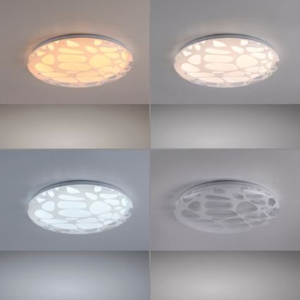 JUST LIGHT. 14009-16 - Plafonnier LED dimmable ART PLAFO LED/20W/230V 2700-6500K Ø 38 cm blanc + télécommande