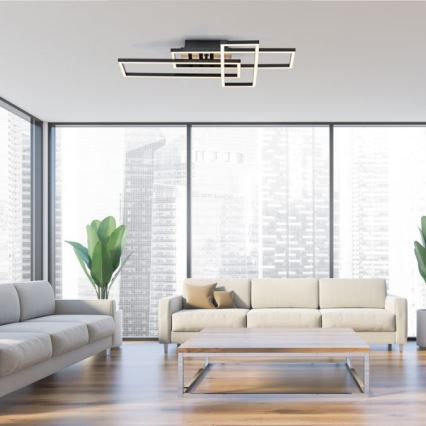 JUST LIGHT. 14051-79 - Plafonnier LED AKUSTIKA LED/20,5W/230V chêne/noir