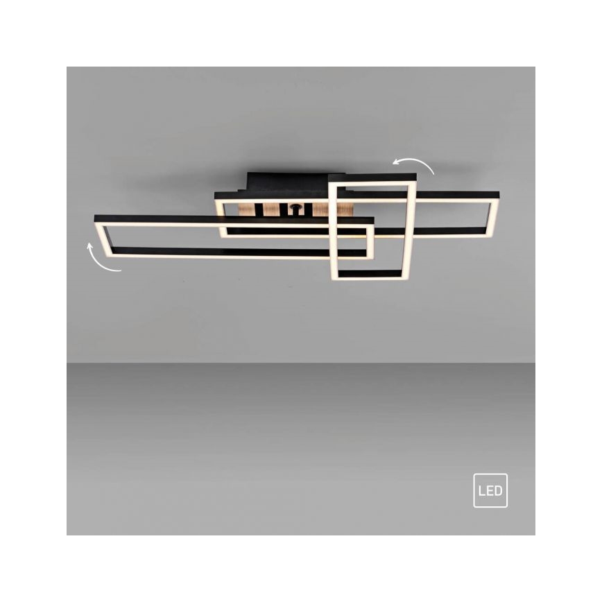 JUST LIGHT. 14051-79 - Plafonnier LED AKUSTIKA LED/20,5W/230V chêne/noir