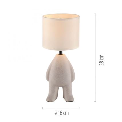 JUST LIGHT. 14191-39 - Lampe de table TED 1xE27/25W/230V beige