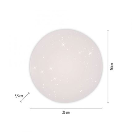 JUST LIGHT. 14275-16 - Plafonnier URANUS LED/10W/230V d. 26 cm blanc