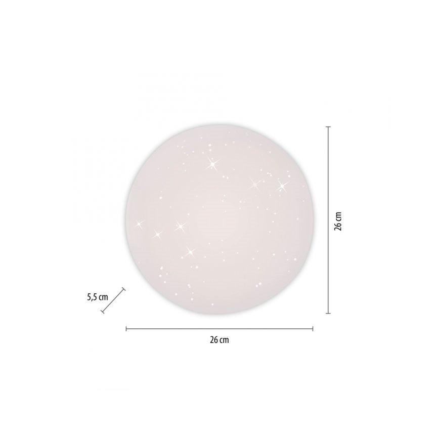 JUST LIGHT. 14275-16 - Plafonnier URANUS LED/10W/230V d. 26 cm blanc
