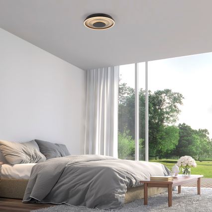 JUST LIGHT. 14409-21 - Plafonnier LED GLITTY LED/22W/230V Ø 40 cm noir