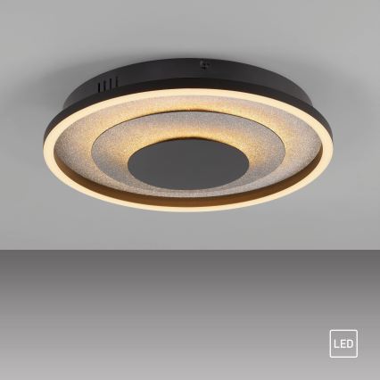 JUST LIGHT. 14409-21 - Plafonnier LED GLITTY LED/22W/230V Ø 40 cm noir