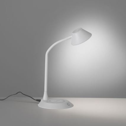 JUST LIGHT. 14414-16 - Lampe de bureau LED dimmable flexible avec chargement sans fil PUCKI LED/4,5W/230V blanche