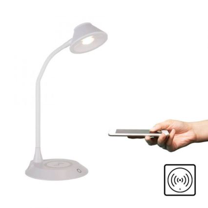 JUST LIGHT. 14414-16 - Lampe de bureau LED dimmable flexible avec chargement sans fil PUCKI LED/4,5W/230V blanche