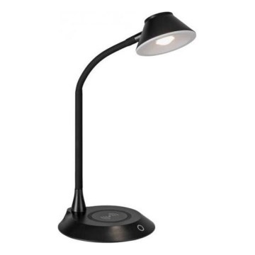 JUST LIGHT. 14414-18 - Lampe de table flexible à touche et dimmable avec chargement sans fil PUCKI LED/4,5W/230V noire