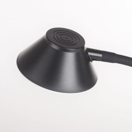 JUST LIGHT. 14414-18 - Lampe de table flexible à touche et dimmable avec chargement sans fil PUCKI LED/4,5W/230V noire