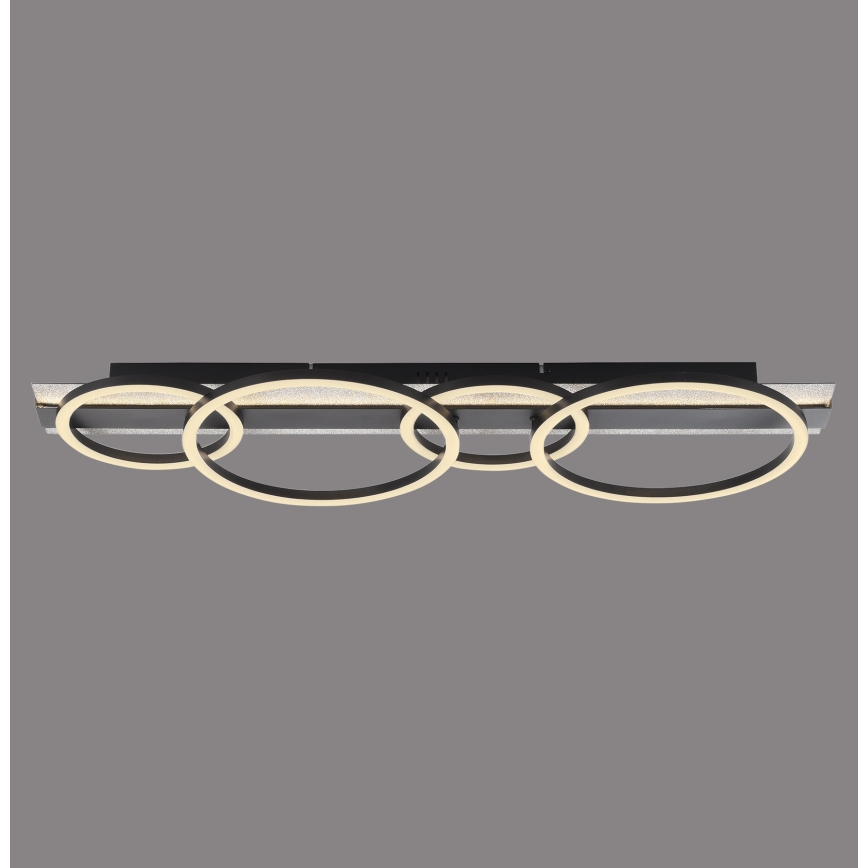 JUST LIGHT. 14426-21 - Plafonnier LED CICHIO LED/37W/230V + LED/9,5W 30x86 cm noir