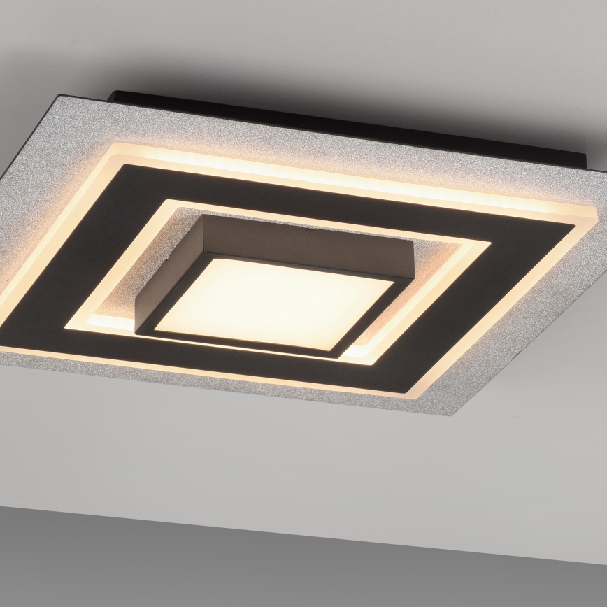 JUST LIGHT. 14439-21 - Plafonnier LED CICHIO LED/18,5W/230V + LED/9W 40x40 cm noir