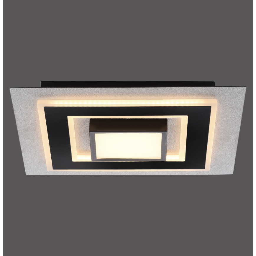 JUST LIGHT. 14439-21 - Plafonnier LED CICHIO LED/18,5W/230V + LED/9W 40x40 cm noir