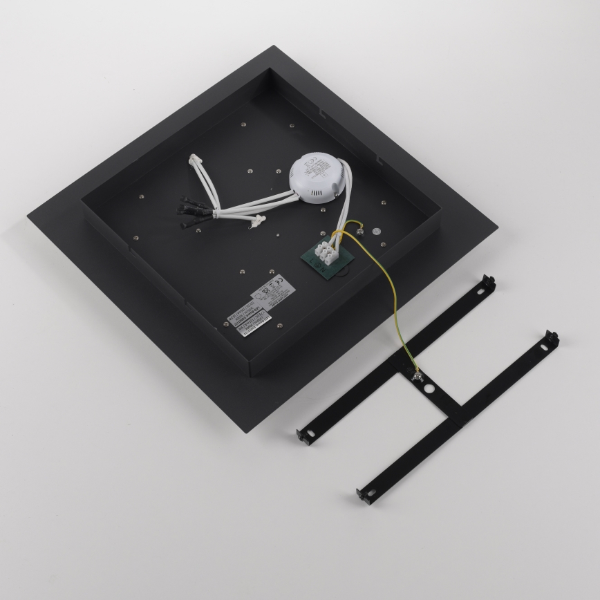 JUST LIGHT. 14439-21 - Plafonnier LED CICHIO LED/18,5W/230V + LED/9W 40x40 cm noir