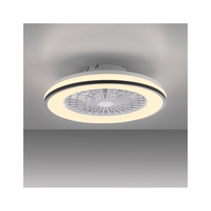 JUST LIGHT. 14447-18 - Ventilateur de plafond LED RGBW dimmable avec éclairage LENO LED/44W/230V 3000-6500K Ø 48,6 cm blanc + télécommande