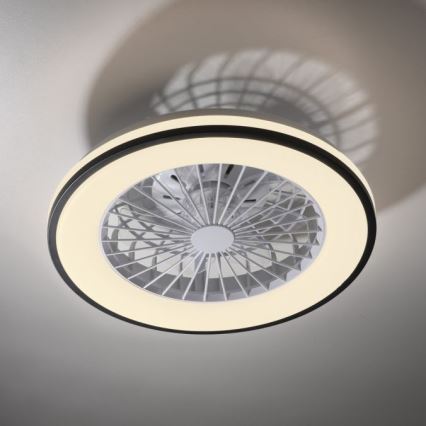 JUST LIGHT. 14447-18 - Ventilateur de plafond LED RGBW dimmable avec éclairage LENO LED/44W/230V 3000-6500K Ø 48,6 cm blanc + télécommande