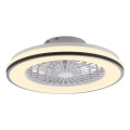 JUST LIGHT. 14447-18 - Ventilateur de plafond LED RGBW dimmable avec éclairage LENO LED/44W/230V 3000-6500K Ø 48,6 cm blanc + télécommande