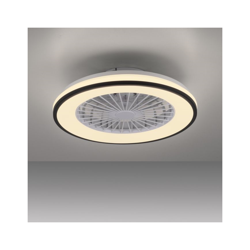 JUST LIGHT. 14447-18 - Ventilateur de plafond dimmable LED RGBW avec lumière LENO LED/44W/230V 3000-6500K Ø 48,6 cm blanc + télécommande