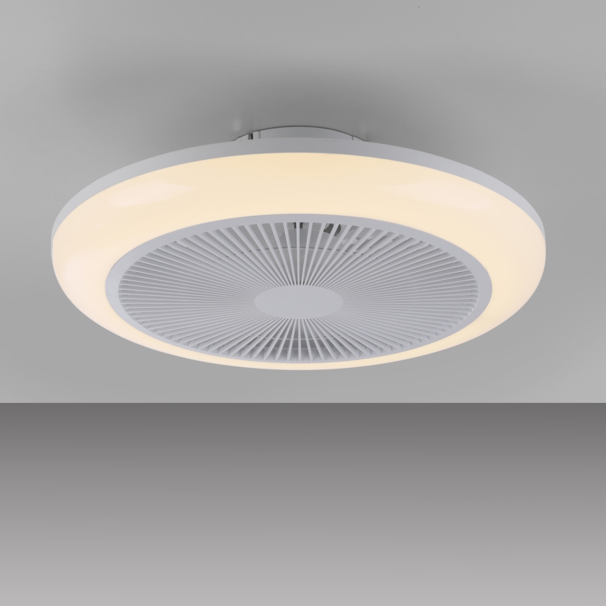 JUST LIGHT. 14623-16 - Ventilateur de plafond dimmable LED RGBW avec éclairage BRENDA LED/22W/230V 3000-6000K Ø 46 cm blanc + télécommande