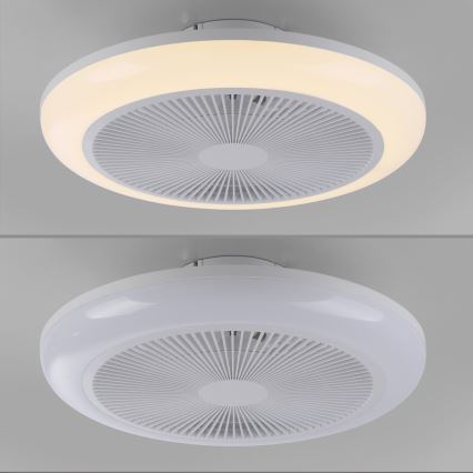 JUST LIGHT. 14623-16 - Ventilateur de plafond dimmable LED RGBW avec éclairage BRENDA LED/22W/230V 3000-6000K Ø 46 cm blanc + télécommande