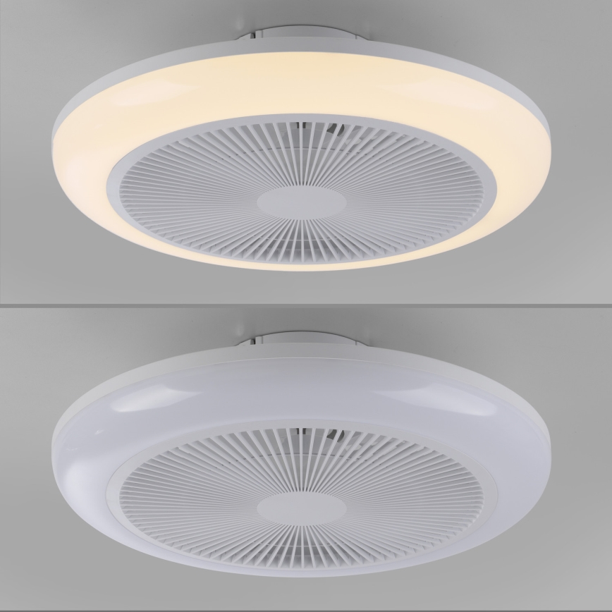 JUST LIGHT. 14623-16 - Ventilateur de plafond dimmable LED RGBW avec éclairage BRENDA LED/22W/230V 3000-6000K Ø 46 cm blanc + télécommande