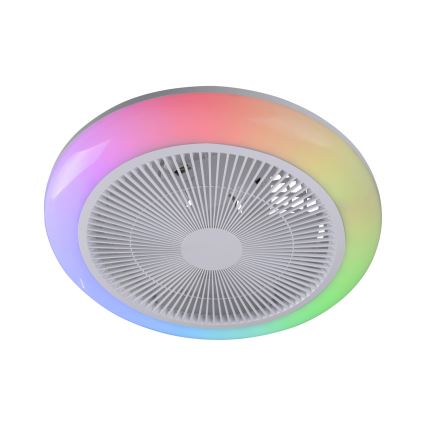 JUST LIGHT. 14623-16 - Ventilateur de plafond dimmable LED RGBW avec éclairage BRENDA LED/22W/230V 3000-6000K Ø 46 cm blanc + télécommande