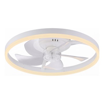 JUST LIGHT. 14624-16 - Ventilateur de plafond dimmable LED avec éclairage RITA LED/22W/230V 3000-6000K Ø 50 cm blanc + télécommande