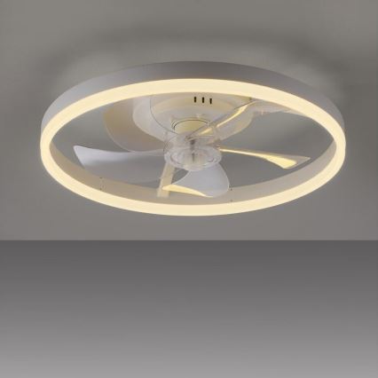 JUST LIGHT. 14624-16 - Ventilateur de plafond dimmable LED avec éclairage RITA LED/22W/230V 3000-6000K Ø 50 cm blanc + télécommande