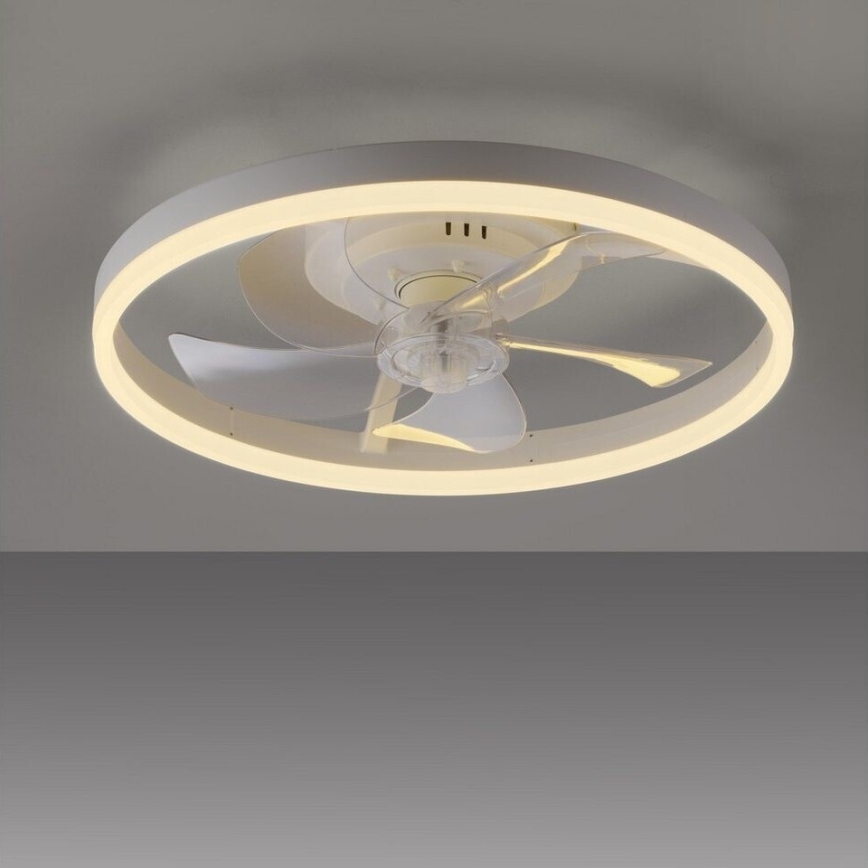 JUST LIGHT. 14624-16 - Ventilateur de plafond dimmable LED avec éclairage RITA LED/22W/230V 3000-6000K Ø 50 cm blanc + télécommande