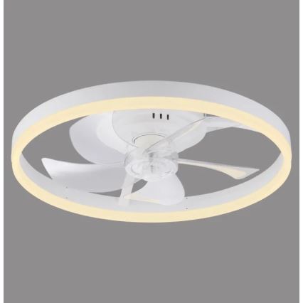 JUST LIGHT. 14624-16 - Ventilateur de plafond dimmable LED avec éclairage RITA LED/22W/230V 3000-6000K Ø 50 cm blanc + télécommande