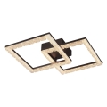 JUST LIGHT. 14732-18 - Plafonnier LED GLITRA LED/17,5W/230V 37,6x37,6 cm noir