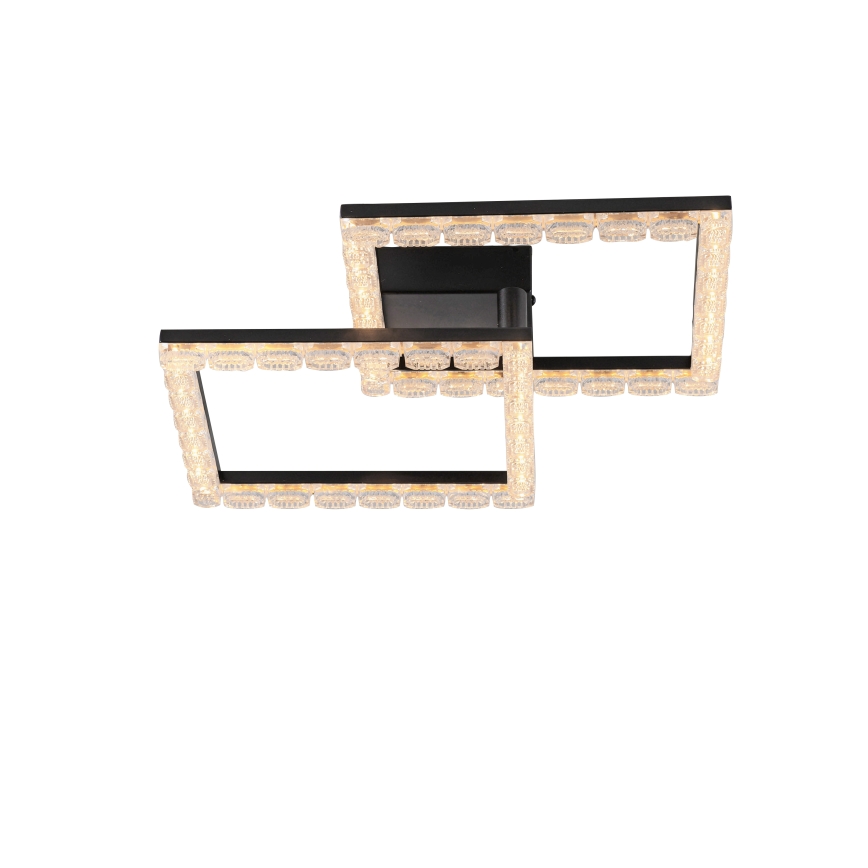 JUST LIGHT. 14732-18 - Plafonnier LED GLITRA LED/17,5W/230V 37,6x37,6 cm noir