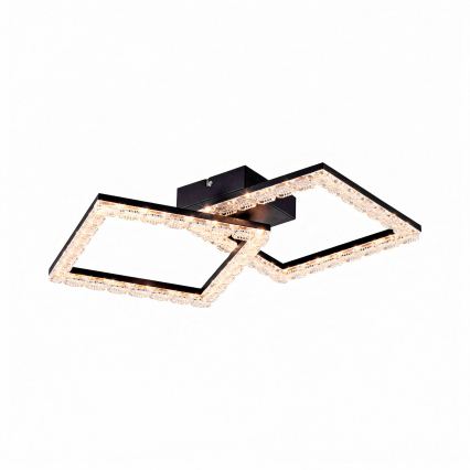 JUST LIGHT. 14732-18 - Plafonnier LED GLITRA LED/17,5W/230V 37,6x37,6 cm noir