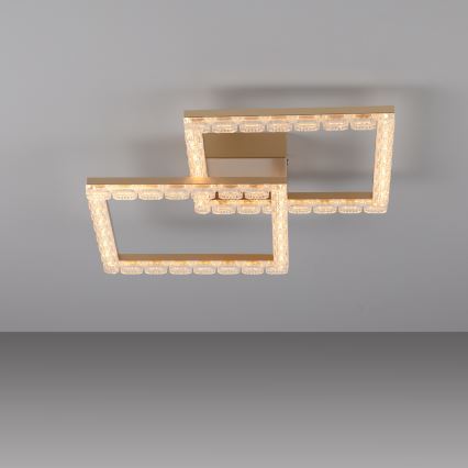 JUST LIGHT. 14732-60 - Plafonnier LED GLITRA LED/17,5W/230V 37,6x37,6 cm doré