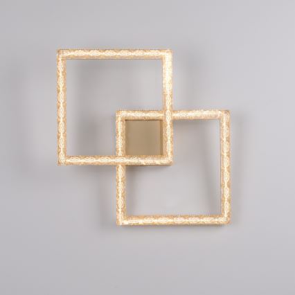 JUST LIGHT. 14732-60 - Plafonnier LED GLITRA LED/17,5W/230V 37,6x37,6 cm doré