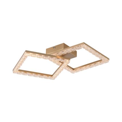 JUST LIGHT. 14732-60 - Plafonnier LED GLITRA LED/17,5W/230V 37,6x37,6 cm doré
