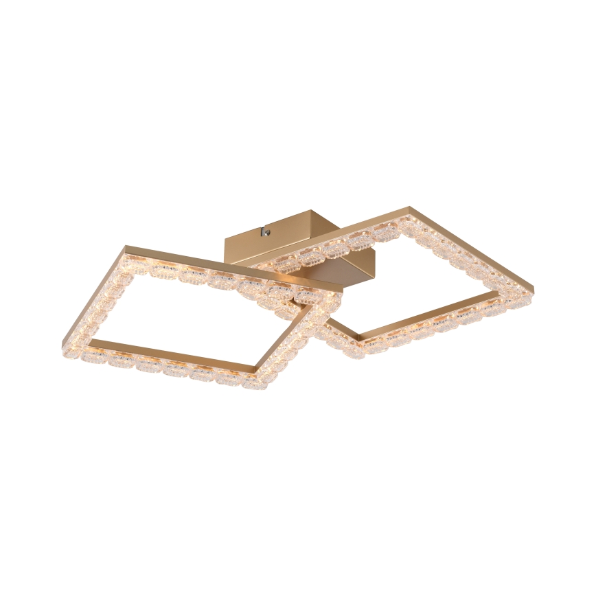 JUST LIGHT. 14732-60 - Plafonnier LED GLITRA LED/17,5W/230V 37,6x37,6 cm doré