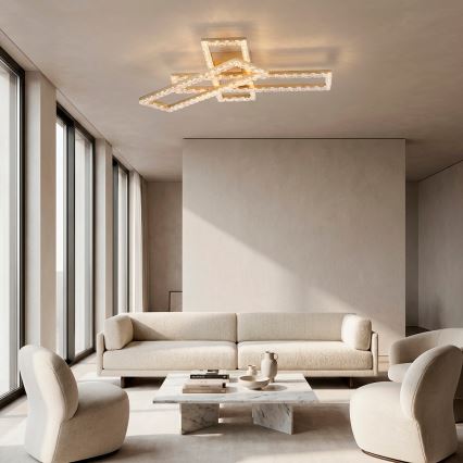 JUST LIGHT. 14733-60 - Plafonnier LED GLITRA LED/35W/230V 57,25x72,05 cm doré