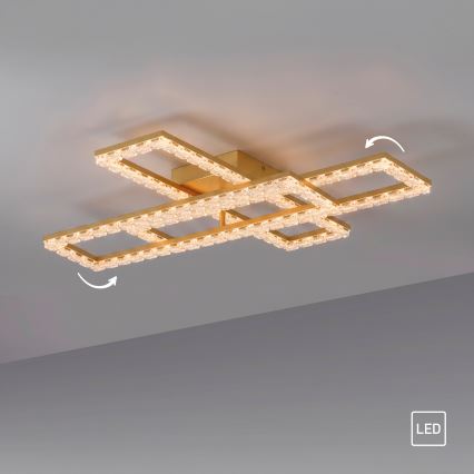 JUST LIGHT. 14733-60 - Plafonnier LED GLITRA LED/35W/230V 57,25x72,05 cm doré