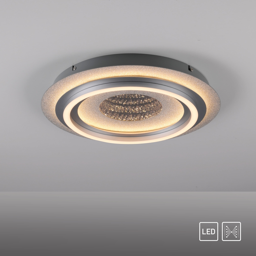 JUST LIGHT. 15089-21 - Plafonnier LED CICHIO LED/36W/230V Ø 40 cm chrome mat
