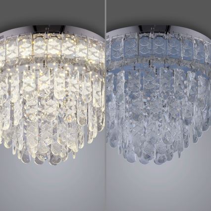 JUST LIGHT. 15092-17 - Plafonnier LED KULUNKA LED/33W/230V Ø 38 cm chrome brillant