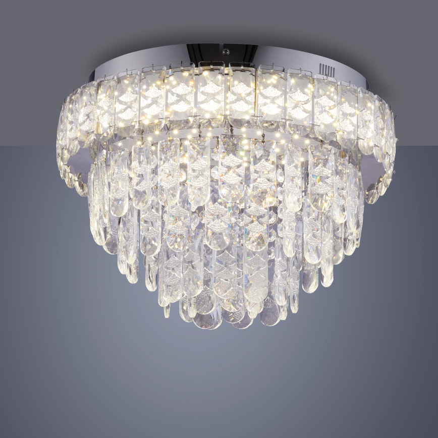 JUST LIGHT. 15092-17 - Plafonnier LED KULUNKA LED/33W/230V Ø 38 cm chrome brillant
