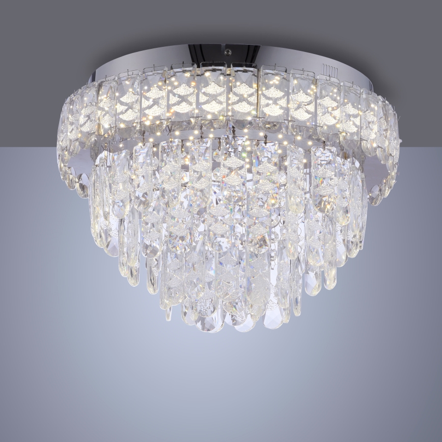JUST LIGHT. 15092-17 - Plafonnier LED KULUNKA LED/33W/230V Ø 38 cm chrome brillant