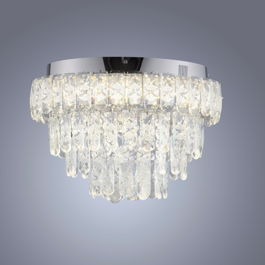 JUST LIGHT. 15092-17 - Plafonnier LED KULUNKA LED/33W/230V Ø 38 cm chrome brillant
