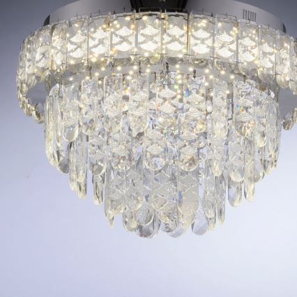 JUST LIGHT. 15092-17 - Plafonnier LED KULUNKA LED/33W/230V Ø 38 cm chrome brillant